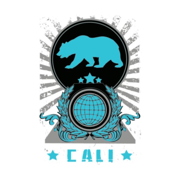 Cali Bear Blue Airbrushed Thumbnail