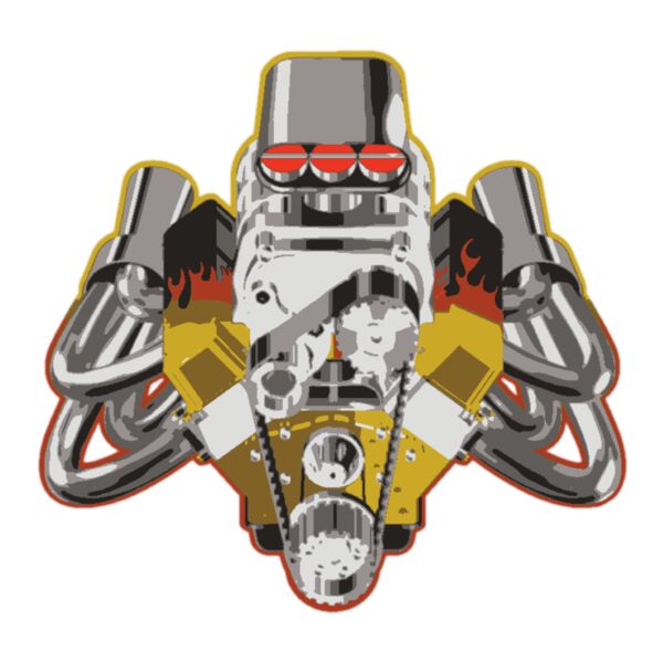 Engine with Blower Yellow & Flames Thumbnail